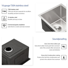 Load image into Gallery viewer, Undermount Stainless Steel Kitchen Sink, Deep Single Bowl Basin
