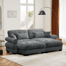 Load image into Gallery viewer, Super Comfort Oversized Modular Sectional Sofa With Movable Ottoman