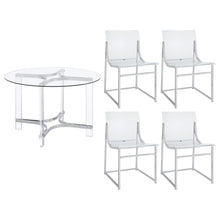 Load image into Gallery viewer, Uptown - 5 Piece Round Dining Set - Chrome