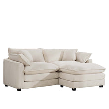 Load image into Gallery viewer, Modern Oversized Modular Cushion Sofa With Ottoman, Low Back, Deep Seating Sofa Set