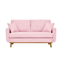 Load image into Gallery viewer, Upholstered Loveseat With Arms And Pillows