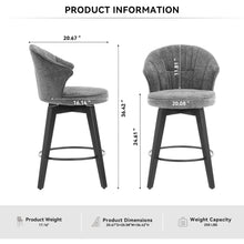 Load image into Gallery viewer, Wing Back Swivel Bar Stools (Set of 2)