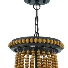 Load image into Gallery viewer, Candle Style Three Light Metal Dimmable Chandelier - Brown / Black