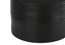 Load image into Gallery viewer, Cylinder Table Lamp With Ivory Drum Shade - Black