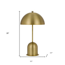 Load image into Gallery viewer, Metal Desk Table Lamp With Antiqued Brass Dome Shade - Antiqued Brass