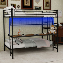 Load image into Gallery viewer, Bunk Bed With Built In Desk And LED Lighting
