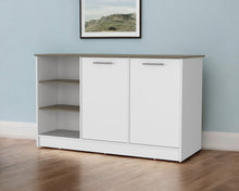 Load image into Gallery viewer, 59" Island For Kitchen With Storage - Brown / White