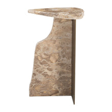 Load image into Gallery viewer, 24" Marble Pedestal End Table - Beige