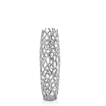 Load image into Gallery viewer, Twigs Cylinder Floor Vase (354634) - Silver