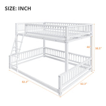 Load image into Gallery viewer, Bunk Bed Frame With Ladder And Safety Guardrails