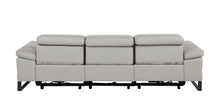 Load image into Gallery viewer, Top Grain Leather Reclining Metal USB Sofa (720333) - Light Gray