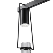 Load image into Gallery viewer, Five Light Metal Dimmable Smart Enabled Chandelier With Shades - Black / Clear