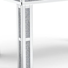 Load image into Gallery viewer, 31" Mirrored Glass And Faux Crystal Dining Table - Silver