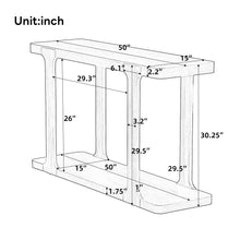 Load image into Gallery viewer, Console Table & Bottom Shelf - Walnut