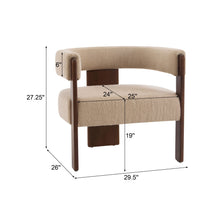 Load image into Gallery viewer, Modern Upholstered Accent Arm Chair With Barrel Back Design