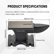 Load image into Gallery viewer, 22 Lbs Single Horn Anvilб Counterop And Stable Base, Round Horn - Black