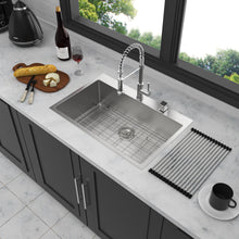 Load image into Gallery viewer, Drop In Kitchen Sink, 16 Gauge Stainless Steel, Single Bowl, Topmount Basin