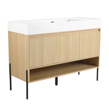 Load image into Gallery viewer, Modern Bathroom Vanity Combo With Single Resin Sink And Storage Cabinet