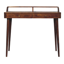 Load image into Gallery viewer, Solid Wood Solid Console Table With Shelf With Two Drawers (719173) - Brown