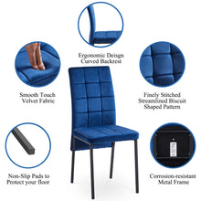 Load image into Gallery viewer, High Back Nordic Dining Chair Modern Fabric Chair With Legs (Set of 2)