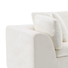 Load image into Gallery viewer, Chenille Modular Sofa Chaise With Ottoman Toss Pillows (725203) - Beige