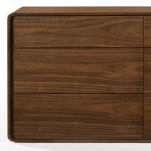 Load image into Gallery viewer, Solid Wood Six Drawer, Double Dresser - Walnut