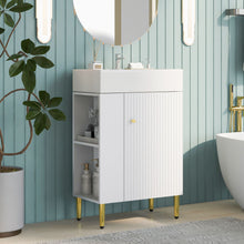 Load image into Gallery viewer, Bathroom Vanity, Combo Cabinet, Bathroom Storage Cabinet, Single Ceramic Sink