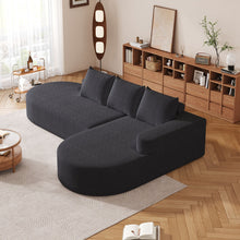 Load image into Gallery viewer, Modern Curved Sofa, L-Shaped Modular Sectional Set With 3 Pillows