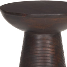 Load image into Gallery viewer, Redwood Solid Wood Round Pedestal End Table - Red