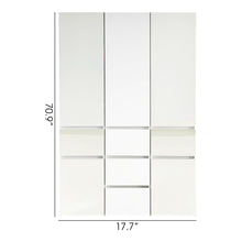 Load image into Gallery viewer, Elise - Modular Closet System With Mirror - White