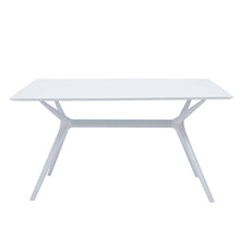 Load image into Gallery viewer, 47" Wood And Heavy Duty Plastic Trestle Base Dining Table - White