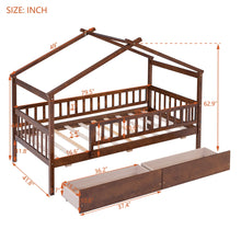 Load image into Gallery viewer, House Bed With 2 Drawers