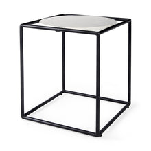Load image into Gallery viewer, 22" Marble Round End Table - Black