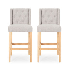Load image into Gallery viewer, Vienna - Contemporary Fabric Tufted & Wingback Counter Stools (Set of 2)