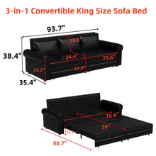 Load image into Gallery viewer, Chesterfield Sofa & Pull Out Bed