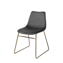 Load image into Gallery viewer, Velvet Metal Dining Side Chairs (Set of 2) - Dark Green / Gold