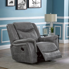 Load image into Gallery viewer, Encino - Upholstered Padded Arm Glider Recliner - Gray