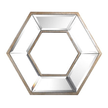 Load image into Gallery viewer, 12" Hexagon Wall Mounted Accent Mirror - Silver