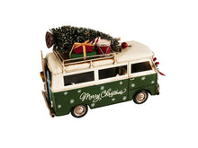 Load image into Gallery viewer, c1960s Volkswagen Christmas Bus Sculpture - Green / White