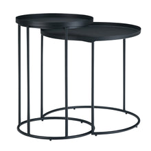 Load image into Gallery viewer, Metal Round End Table (Set of 2) - Black