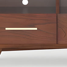 Load image into Gallery viewer, Mahogany Solids & Veneer Open Shelving TV Stand - Brown