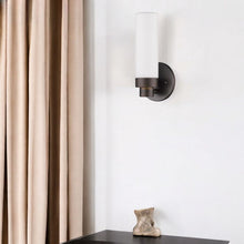 Load image into Gallery viewer, Wall Light With Narrow Frosted Glass Shade - Bronze