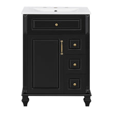 Load image into Gallery viewer, Freestanding Bathroom Vanity With Sink, 3 Drawers & Flip-Out Drawer
