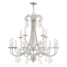 Load image into Gallery viewer, 34" Multi Light Dimmable Chandelier With Shades - Nickel