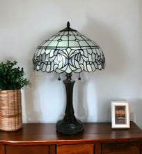 Load image into Gallery viewer, 23" Metal Two Light Candlestick Vintage Look Table Lamp With White Shade - Dark Brown