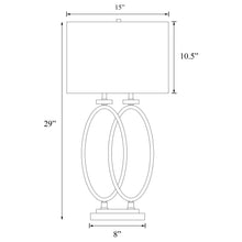 Load image into Gallery viewer, Rectangular Shade Accent Lamp With 3 Way Switch - Silver