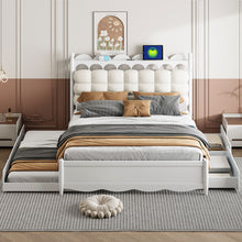 Load image into Gallery viewer, Storage Platform Bed, With 2 Big Drawers, Trundle, One Set Of Sockets & USB Ports