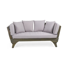 Load image into Gallery viewer, Outdoor Acacia Wood Expandable Daybed With Cushions