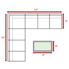 Load image into Gallery viewer, Comfortable Modern Patio Rattan Sectional Set With Cushions