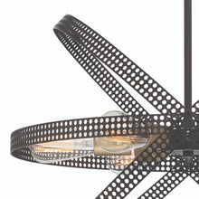 Load image into Gallery viewer, 19" Kitchen Island Six Light Metal Dimmable Chandelier - Black / Gold